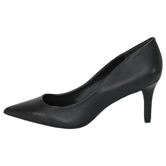 ON 34th Jeules Black Leather Womens Heels Size 10M - Picture 3 of 10